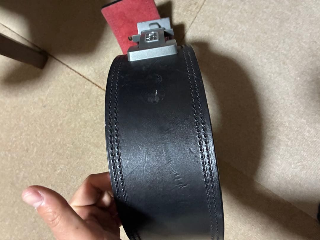 SBD トレーニング・パワーベルト 黒/赤 13mm