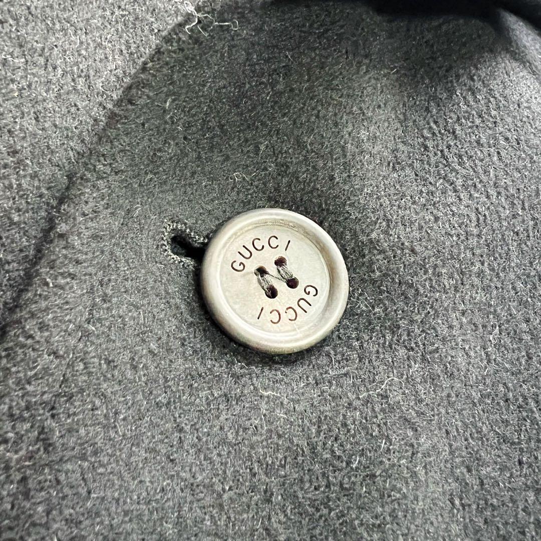 GUCCI グッチ　チェスターコート　カシミヤ混　ブラック　サイズ50