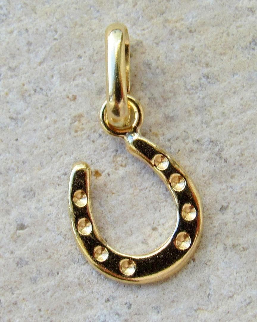 K18 18K 刻印 18金 ネックレス トップ 馬蹄 ホースシュー 金運 開運