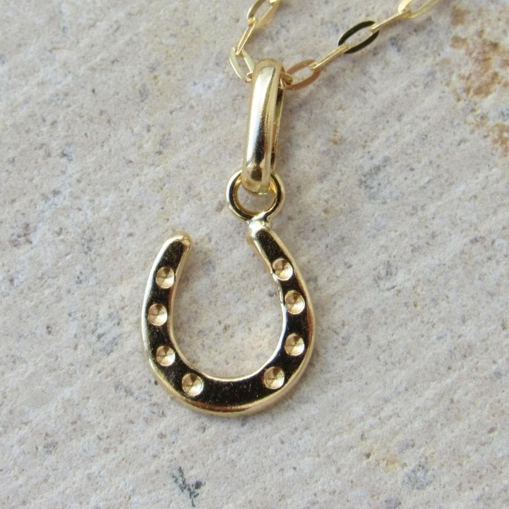 K18 18K 刻印 18金 ネックレス トップ 馬蹄 ホースシュー 金運 開運