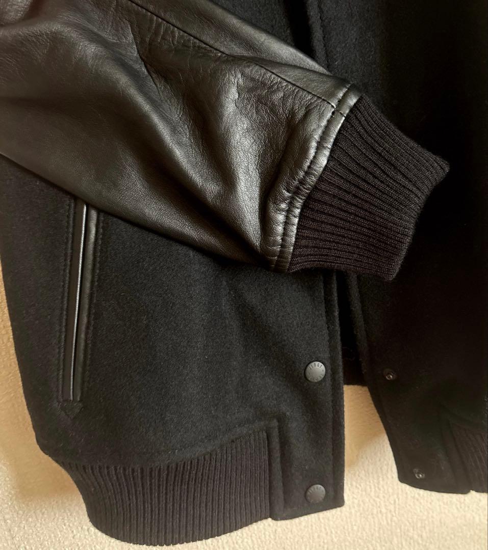 23区L オンワード　袖ラムレザーコンビ　スタジャン　46 未使用に近い