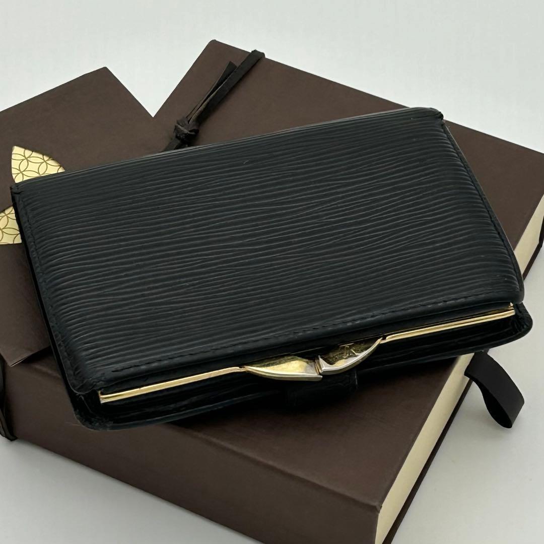 ルイ ヴィトン エピ ポルト モネ ヴィエノワ がま口 折り財布 コンパクト