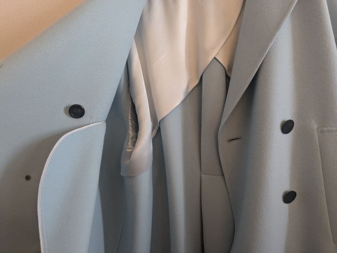 LE PHIL 水色 ソフトウールリバービッグPコート