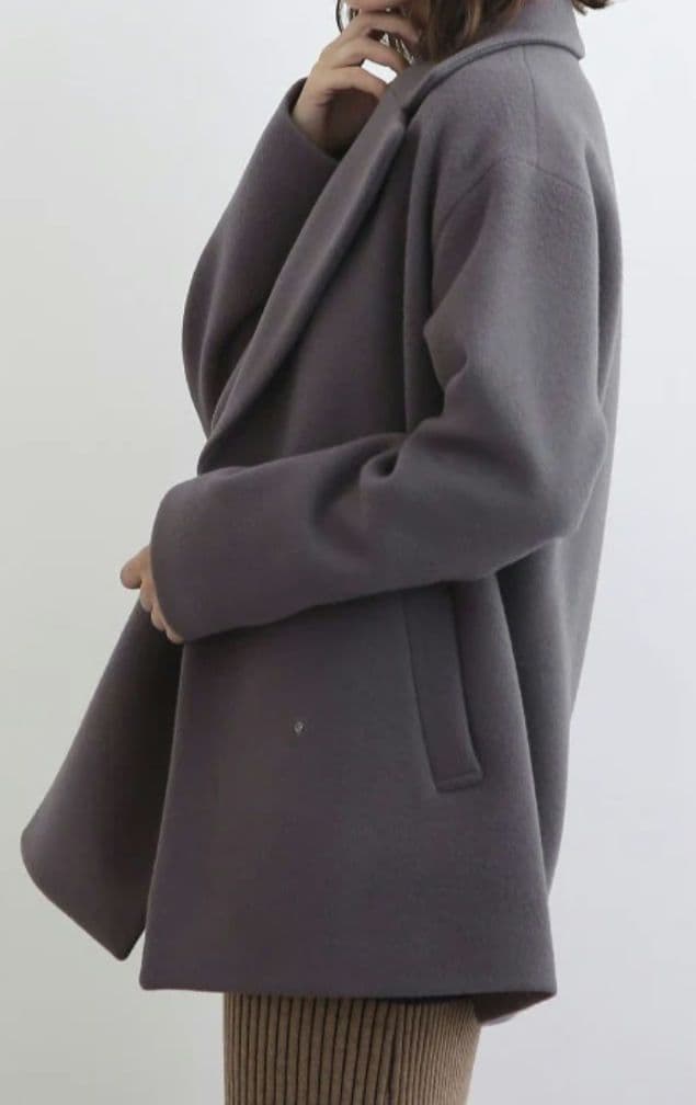 【美品】インディヴィ　ウールリバーテーラードコート