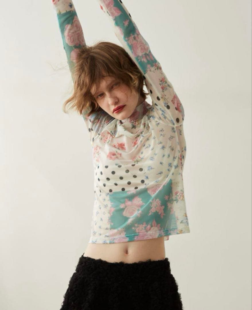 【新品未使用】 POPPY SEE-THROUGH TOPSシースルートップス