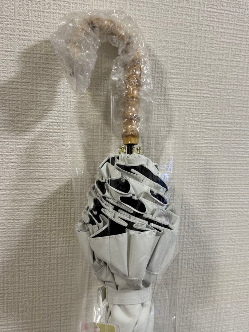 新品 リリィホワイト COKAGE+ 楽天市場限定 日傘 竹手元 フリル