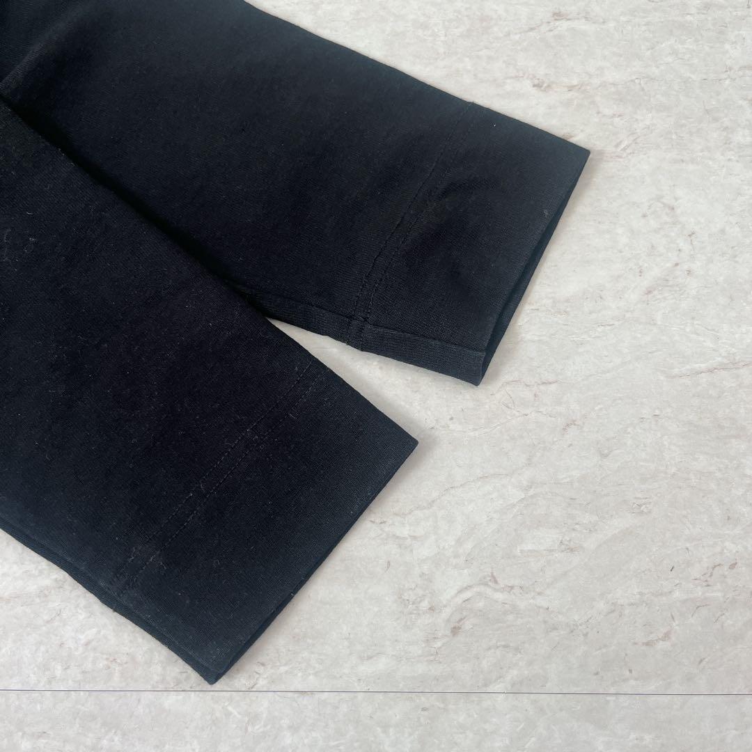 美品✨ ビアズリー レース裏毛チュニック アシンメトリー 変形ブラウス 切替 黒