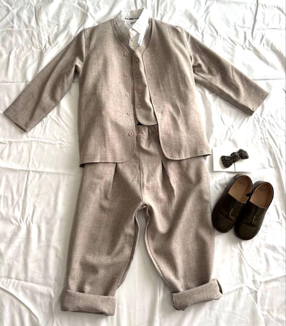 riziere リジェールノーカラージャケットセットアップ ・ベスト・靴・シャツ