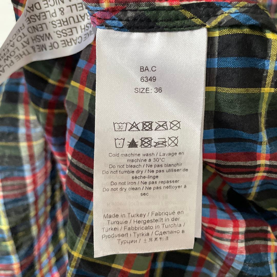 美品　GANNI チェック柄　シアサッカーワンピース