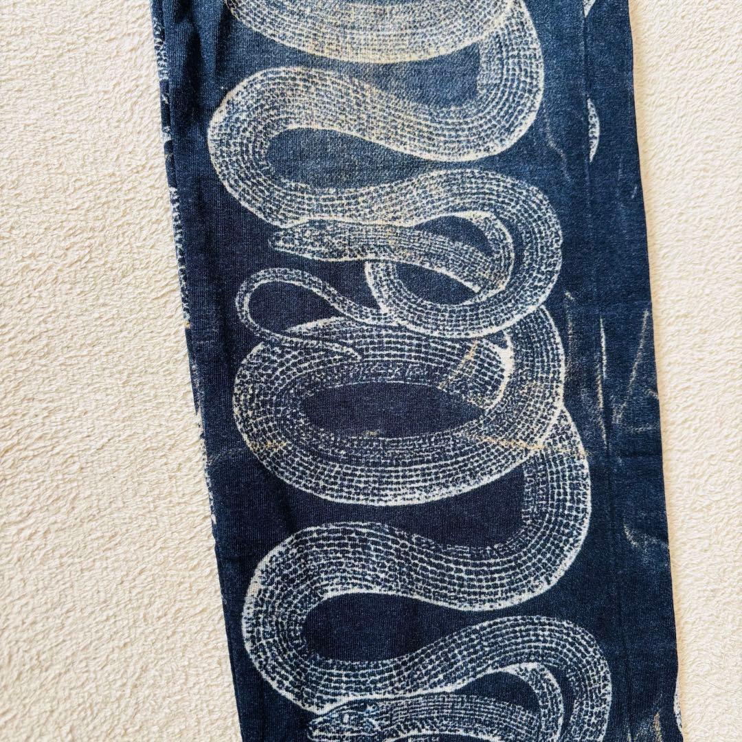 【新品】ヒステリックグラマー 転写スネーク スキニー レギンスパンツ ダメージ