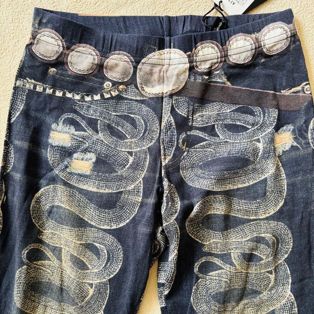【新品】ヒステリックグラマー 転写スネーク スキニー レギンスパンツ ダメージ