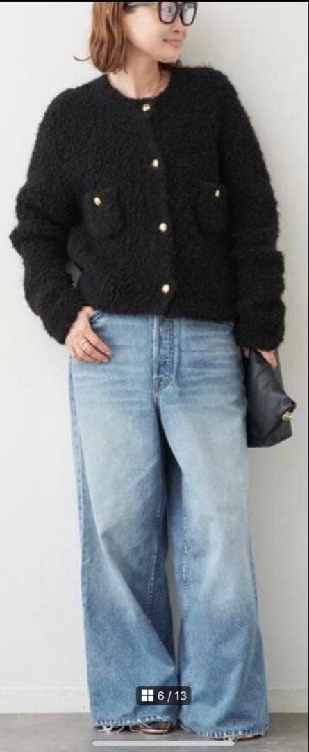 Deuxieme Classe Knit ニットジャケット　2025 黒