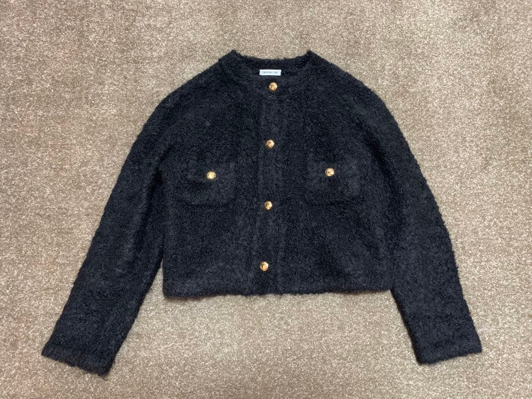 Deuxieme Classe Knit ニットジャケット　2025 黒