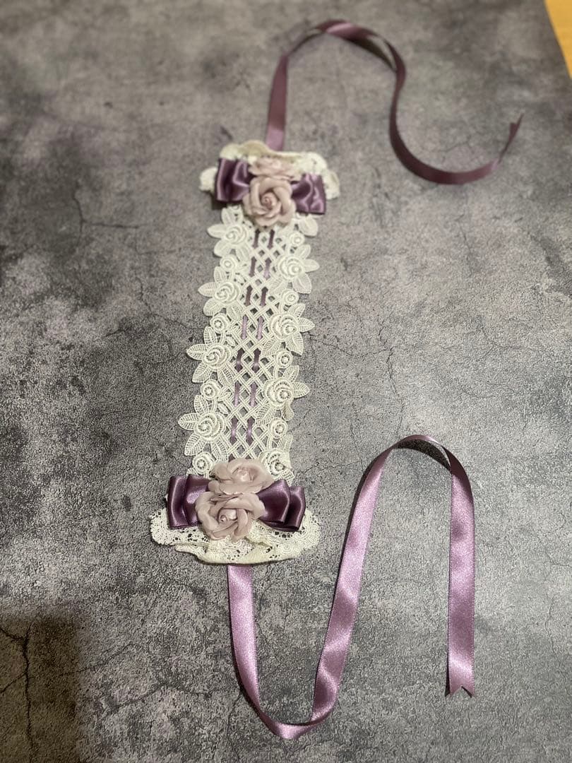 イノセントワールド ローズバスケットふヘッドドレス　スモークパープル×キナリ