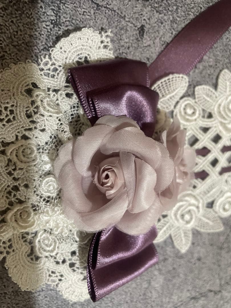 イノセントワールド ローズバスケットふヘッドドレス　スモークパープル×キナリ