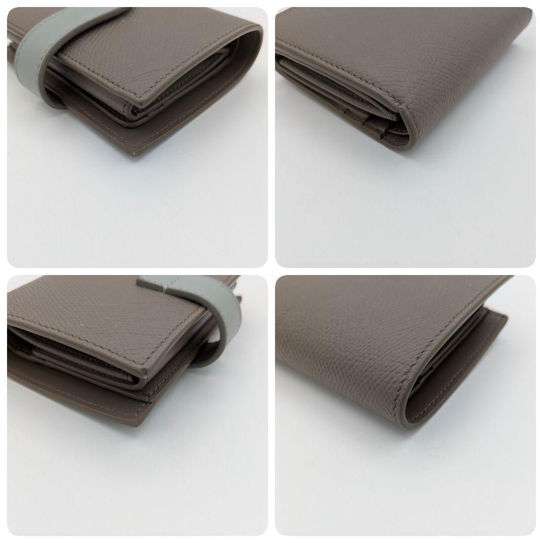 CELINE セリーヌ ミディアムストラップウォレット グレージュ 二つ折り財布