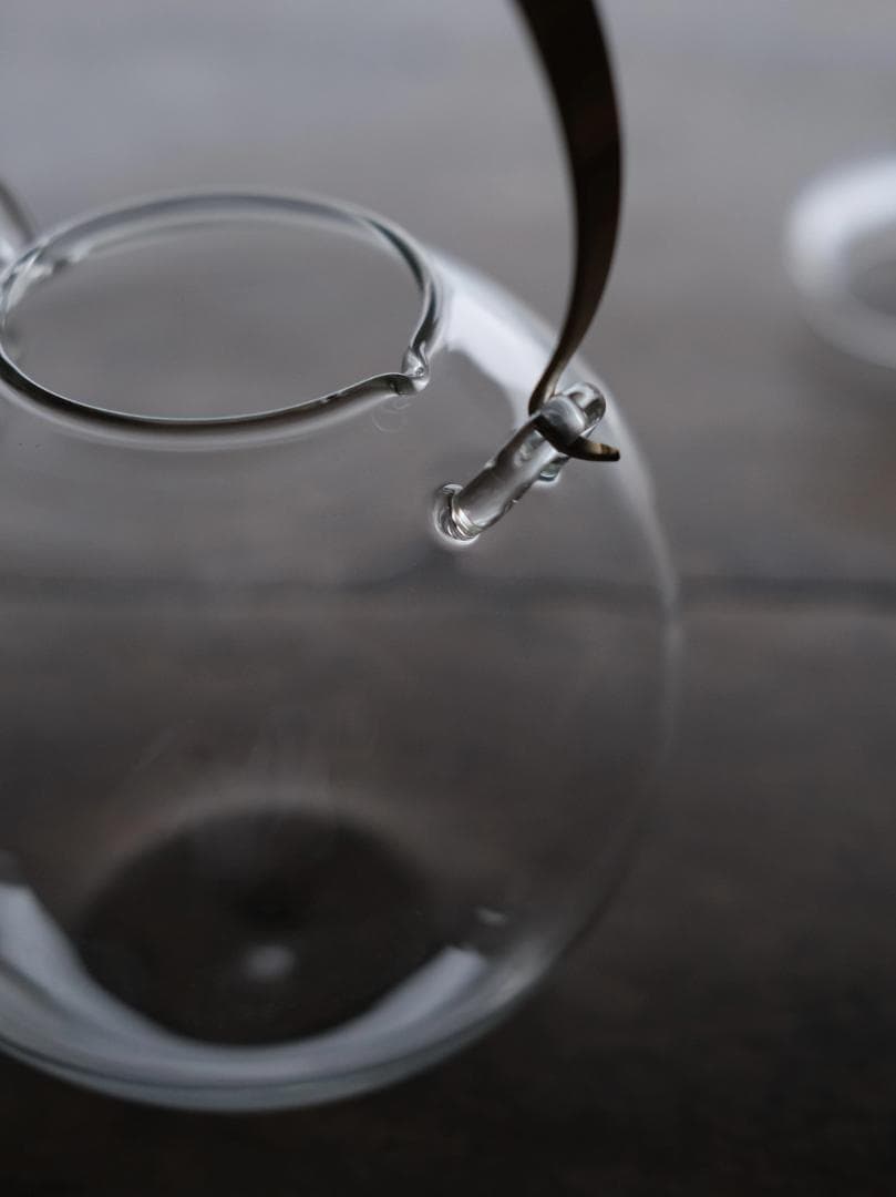 ガラスケトル 真鍮 900ml 耐熱 ガラス ティーポット まんまるポットヤカン