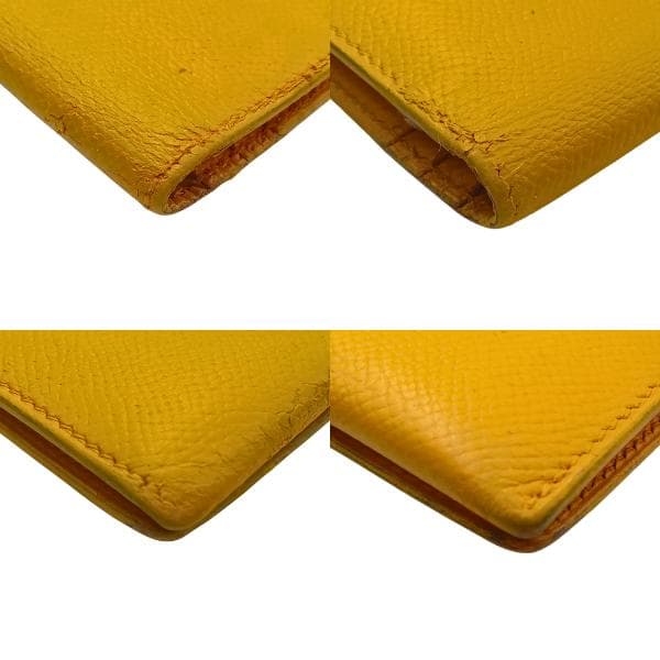 エルメス ベアン 長財布 イエロー 二つ折り H金具 レザー　0057