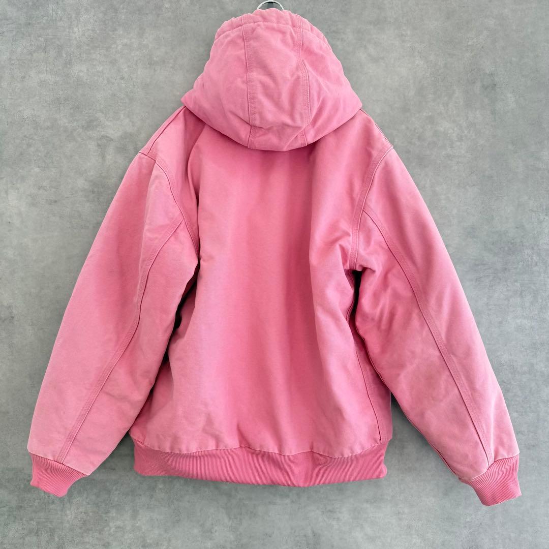 希少カラーCarhartt アクティブジャケット ピンクレディースL メンズSM