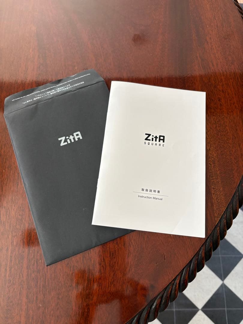 ZitA SQUARE ゴミ箱 黒 ・消臭剤・キャスター付き