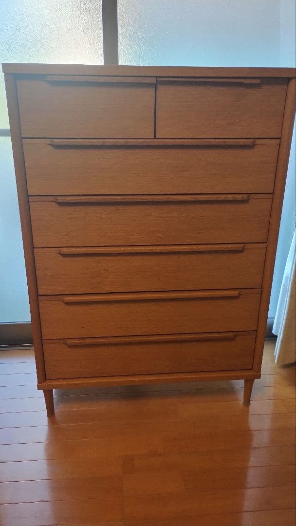 【訳あり】ナチュラルウッド 6段チェスト