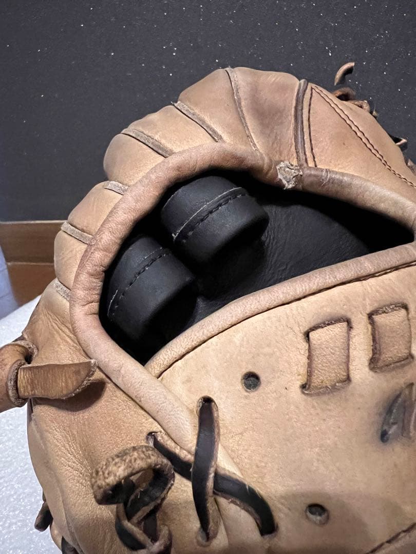 ★美品★ ミズノプロ 硬式 内野手用 5DNA サイズ9 中指 薬指リング加工済