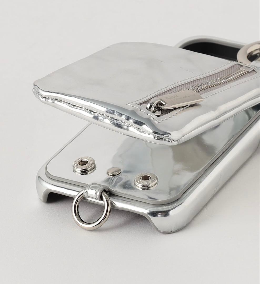 ajew エジューiphone15pro iPhoneケース シルバー カバー