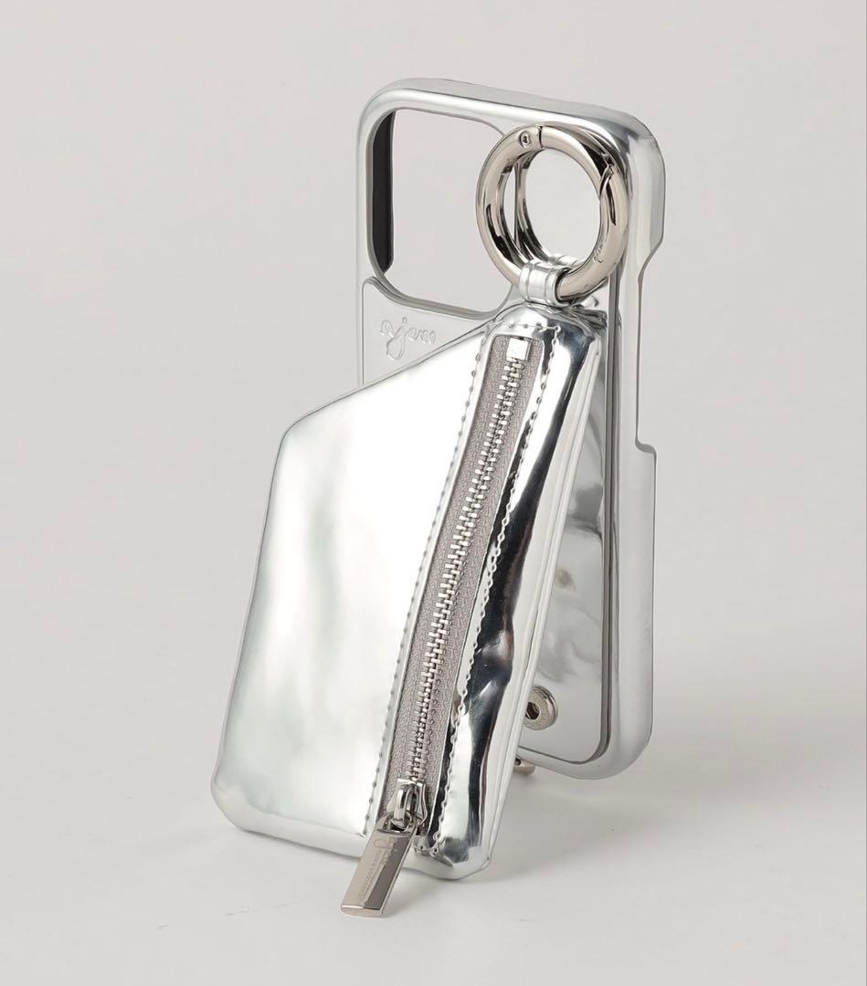 ajew エジューiphone15pro iPhoneケース シルバー カバー