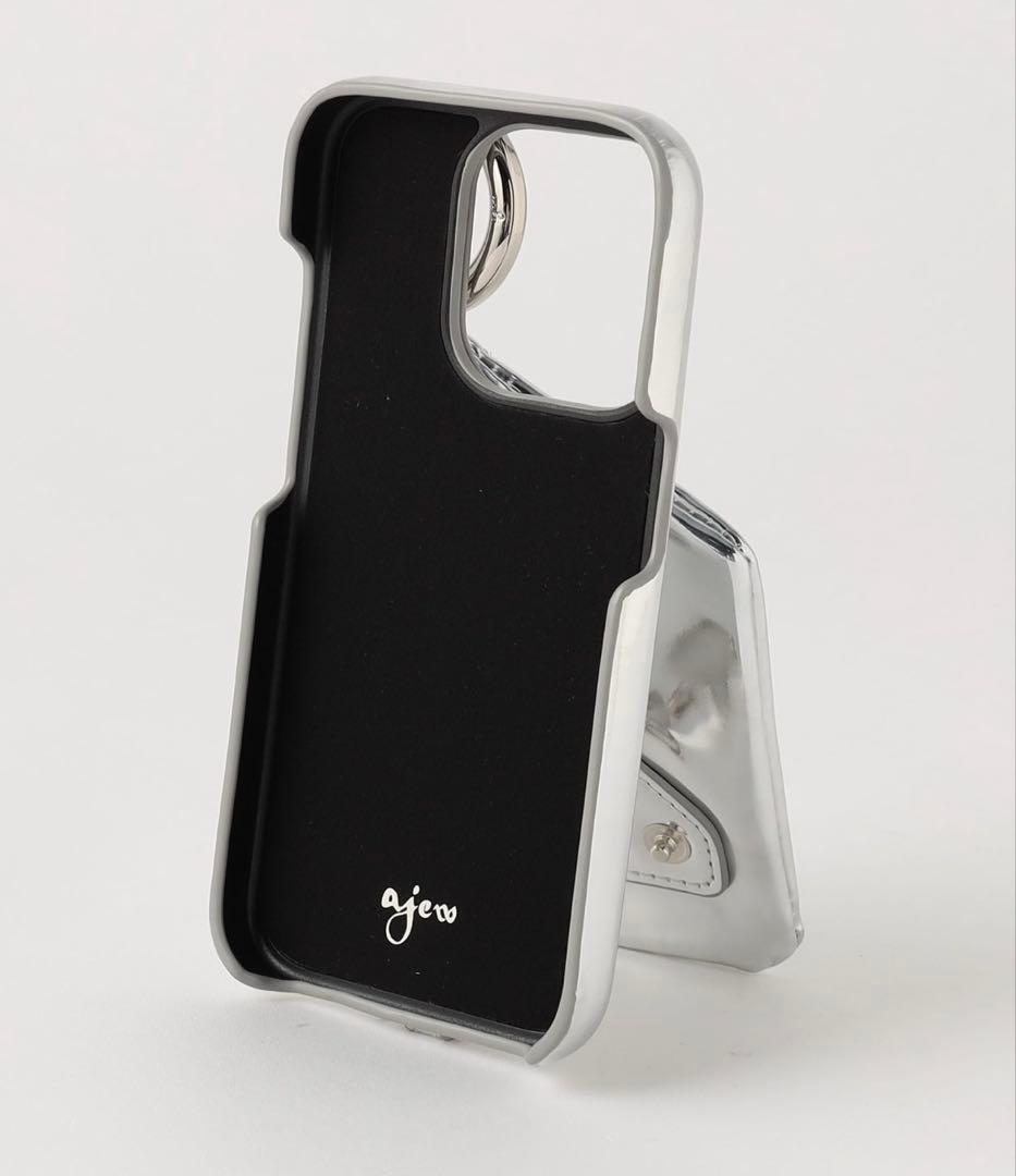 ajew エジューiphone15pro iPhoneケース シルバー カバー