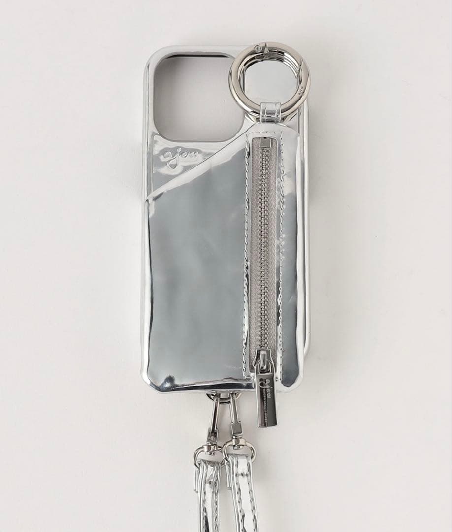 ajew エジューiphone15pro iPhoneケース シルバー カバー