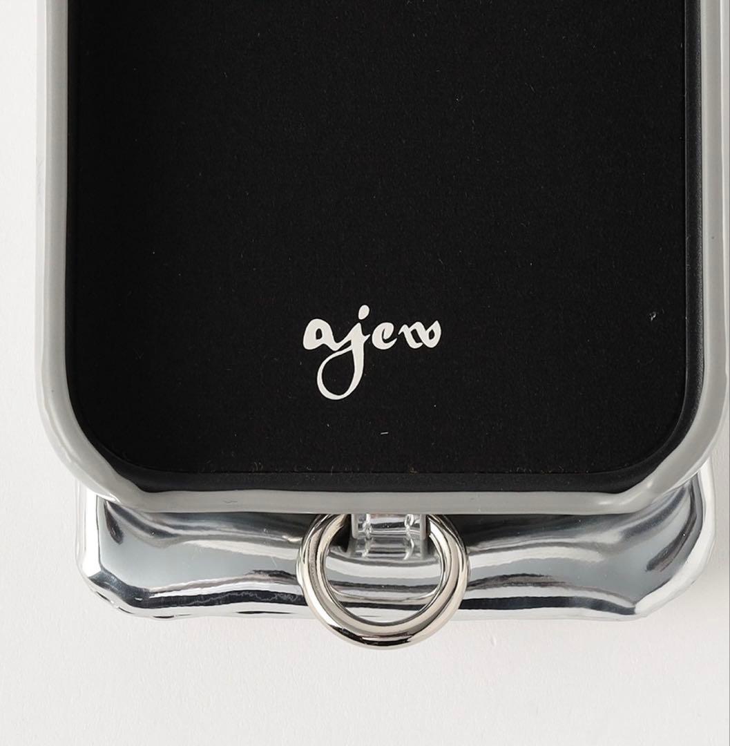 ajew エジューiphone15pro iPhoneケース シルバー カバー