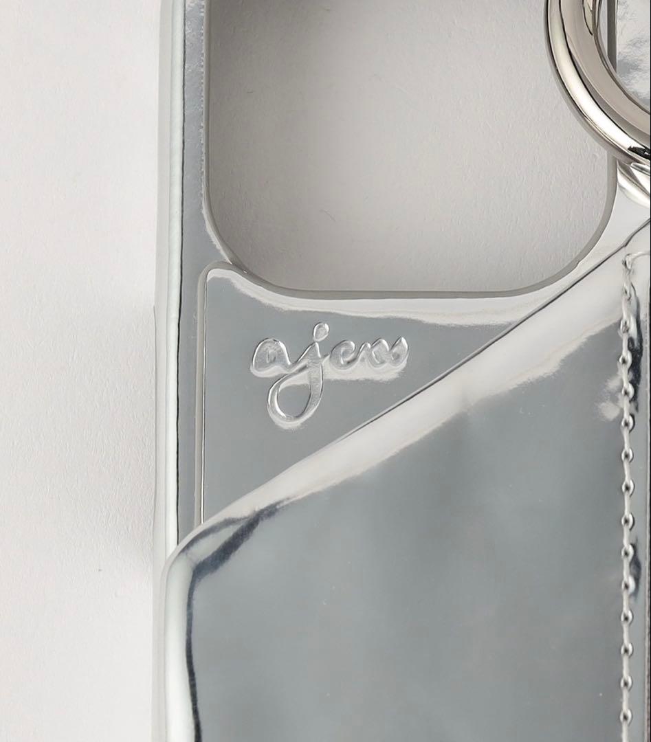 ajew エジューiphone15pro iPhoneケース シルバー カバー