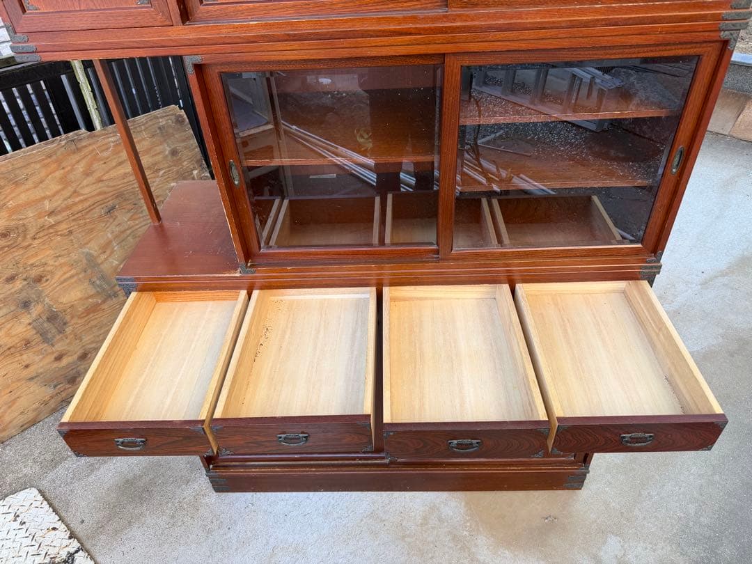 民芸家具 茶棚 茶箪笥 飾り棚 和家具 キャビネット レトロ 水屋箪笥