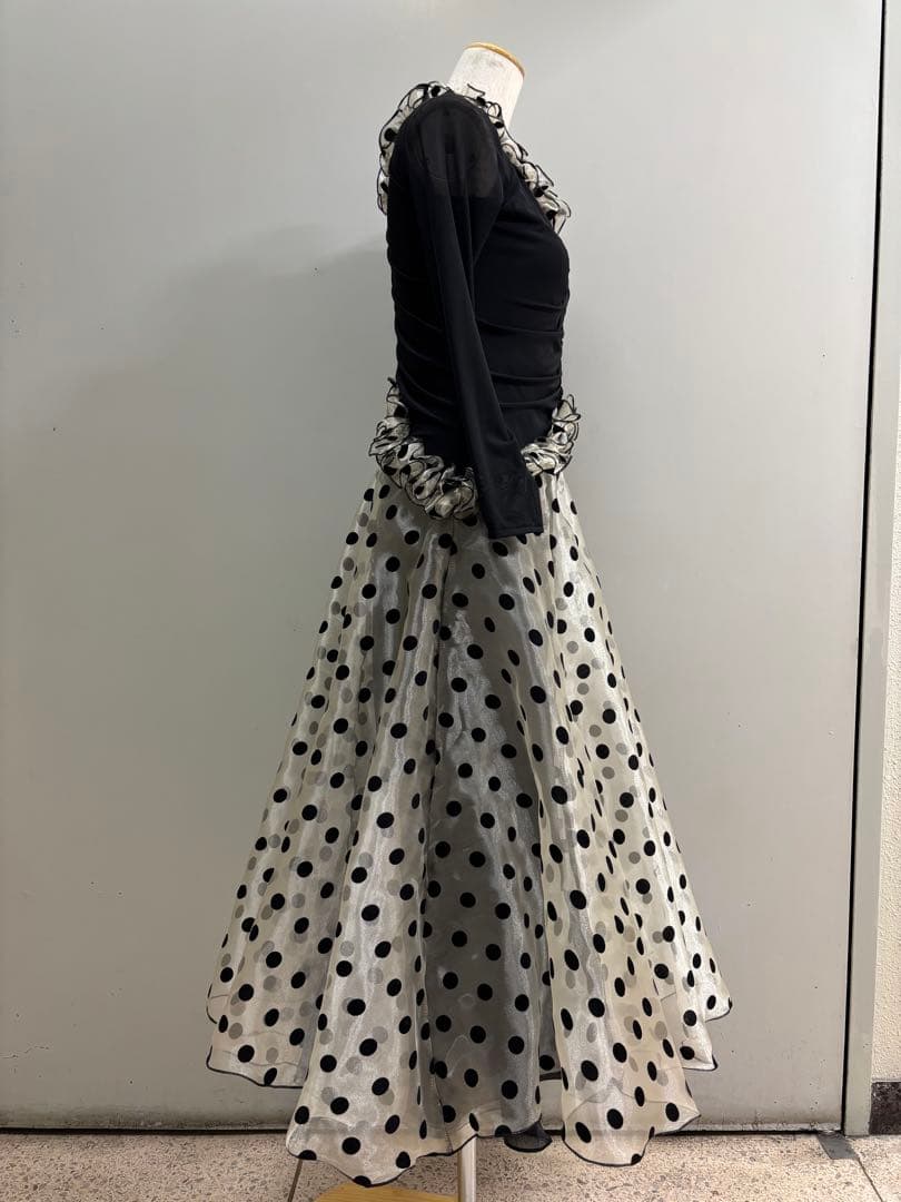 社交ダンス用水玉ワンピース