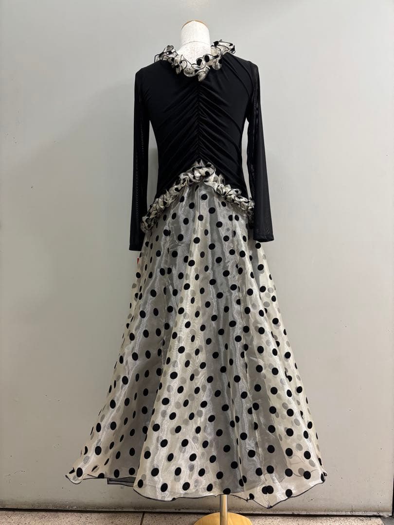 社交ダンス用水玉ワンピース