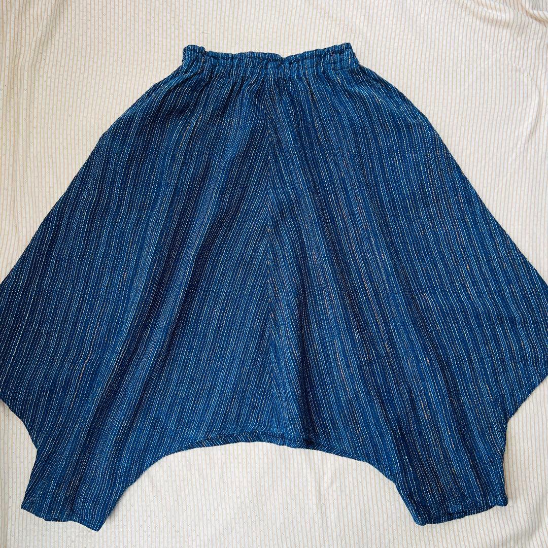 うさとの服 ヘンプコットン モモンガ パンツ usaato 藍染 ムササビ