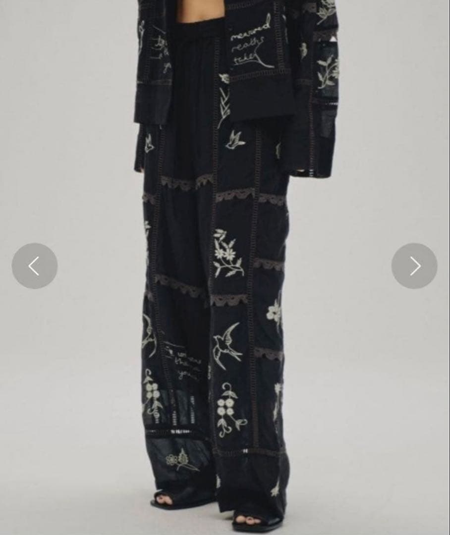 しろちゃんさま専用 Embroidery Patchwork Trousers