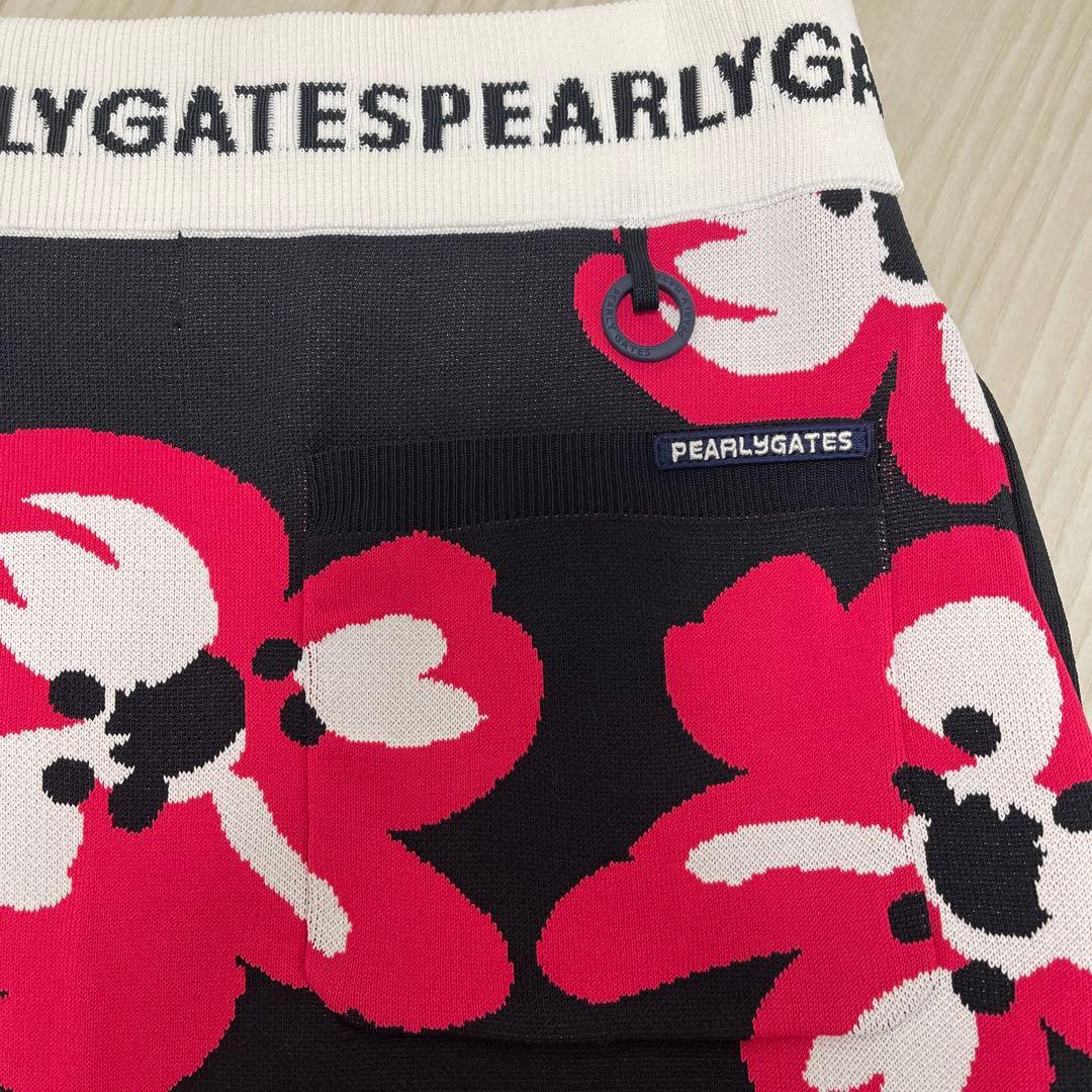 PEARLY GATES フラワーパターンスカート