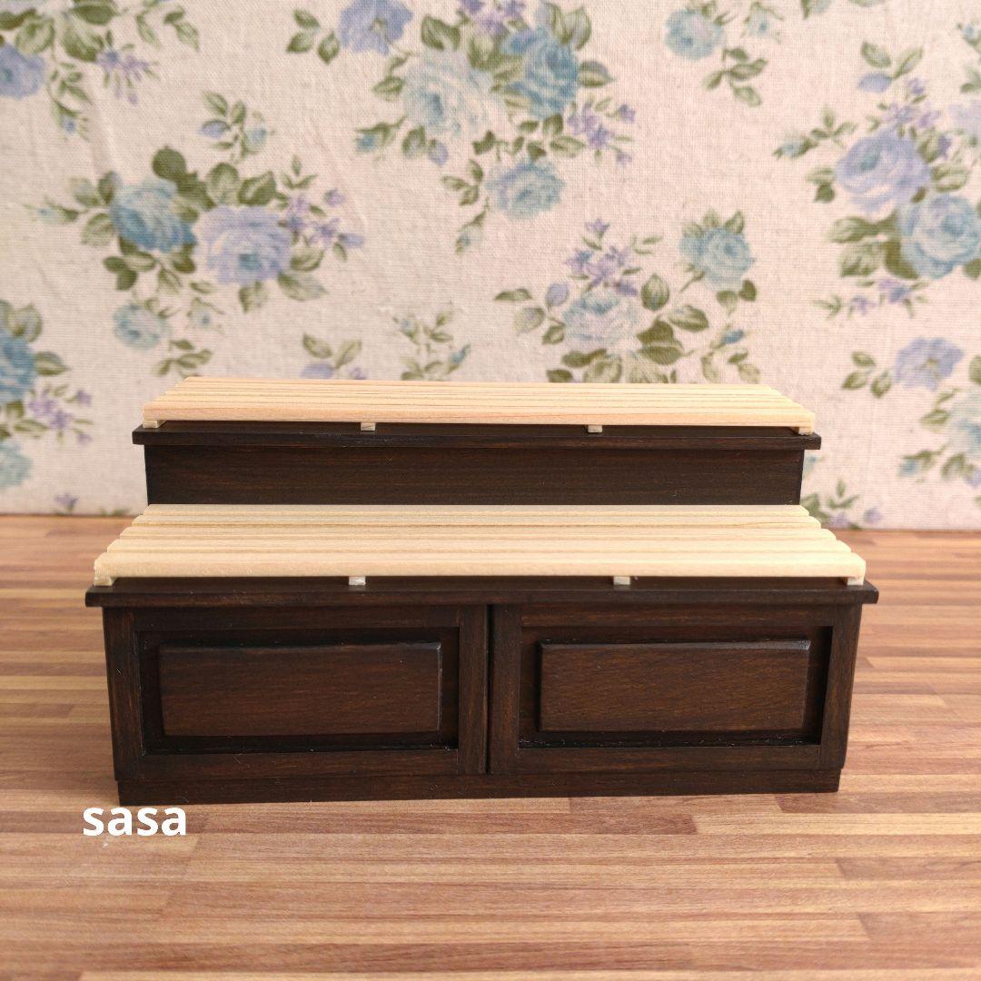 ミニチュア家具　パン屋さん家具セット①《ウォールナット》