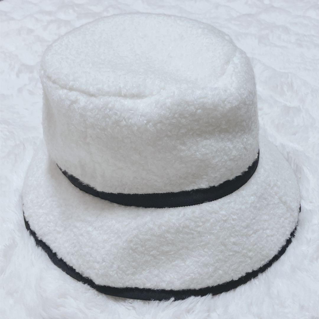 LANVIN enBleuランバン オンブルー ボア バケットハット クロッシェ