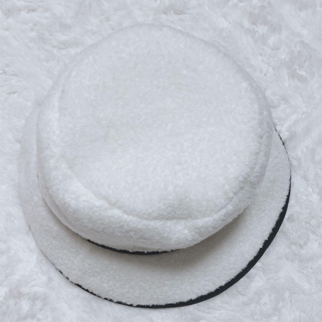 LANVIN enBleuランバン オンブルー ボア バケットハット クロッシェ