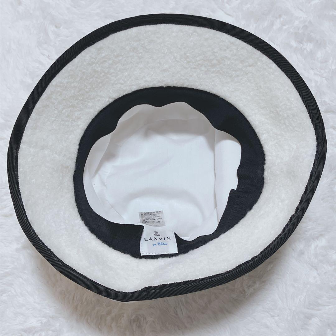LANVIN enBleuランバン オンブルー ボア バケットハット クロッシェ