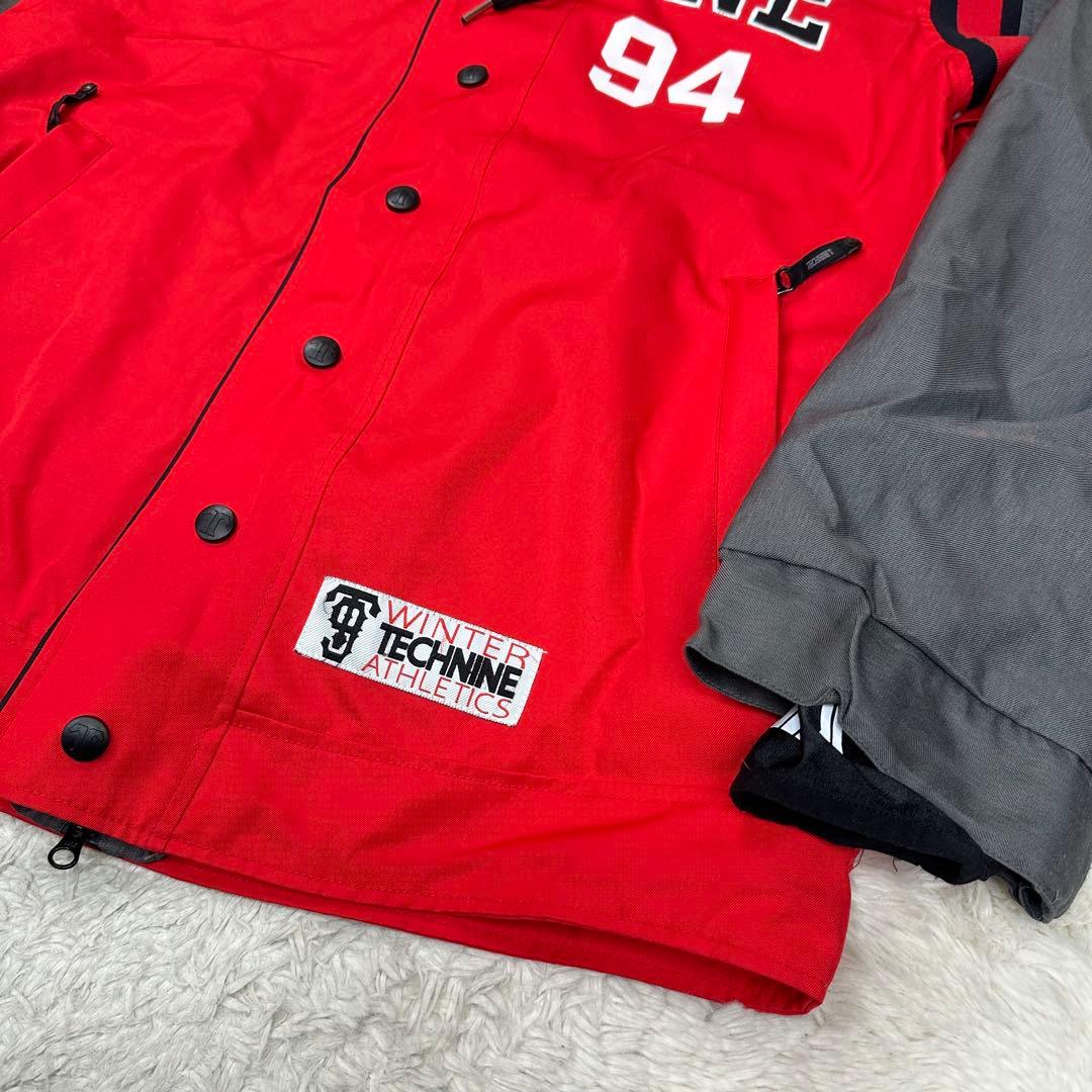✨美品✨TECHNINE テックナイン スノボウェア スタジャン風 L 赤 ロゴ