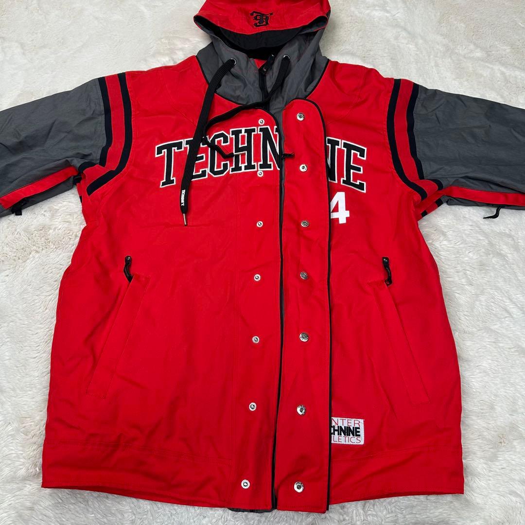 ✨美品✨TECHNINE テックナイン スノボウェア スタジャン風 L 赤 ロゴ