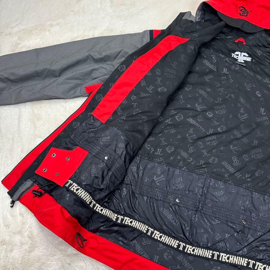 ✨美品✨TECHNINE テックナイン スノボウェア スタジャン風 L 赤 ロゴ