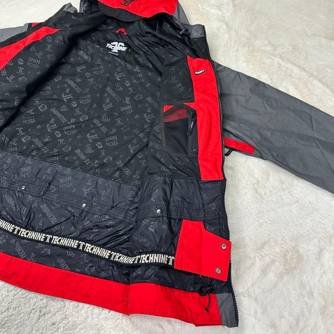 ✨美品✨TECHNINE テックナイン スノボウェア スタジャン風 L 赤 ロゴ