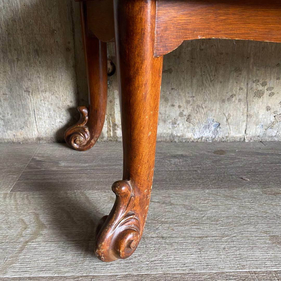 ヴィンテージ ガラスキャビネット　猫脚キャビネット　サイドボード