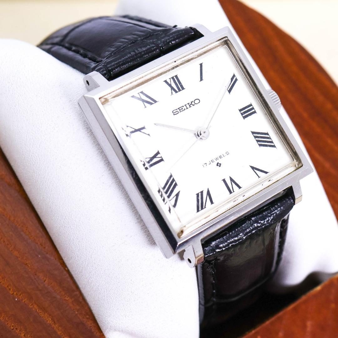 ジャンク品 SEIKO 腕時計 機械式 手巻き スクエア 17石 2106