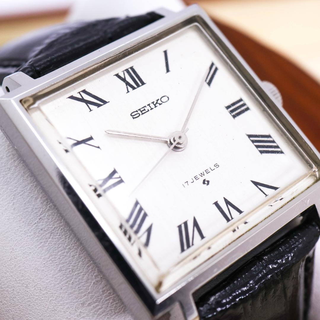 ジャンク品 SEIKO 腕時計 機械式 手巻き スクエア 17石 2106