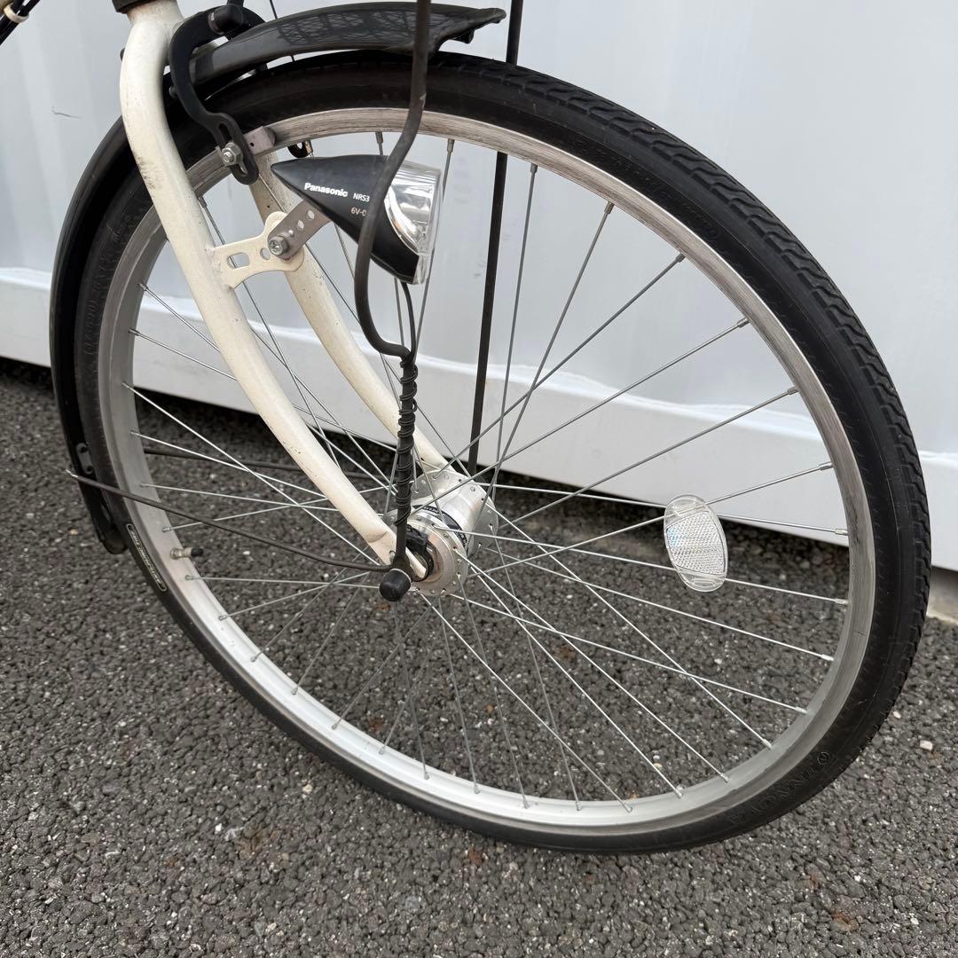 【都内/千葉引取】ママチャリ26インチ自転車 カゴ/鍵/6段変速/オートライト付